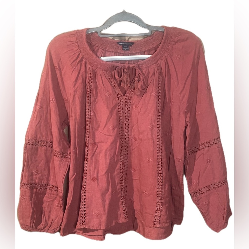 American Eagle, size medium, tomato red
